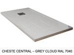 Bac de douche, extra plat, avec rainures pour un espace de séchage, L. 100 à 210 cm x l. 70 à 100 cm Résine anti glissant, finition misse, 10 couleurs, Livraison offerte